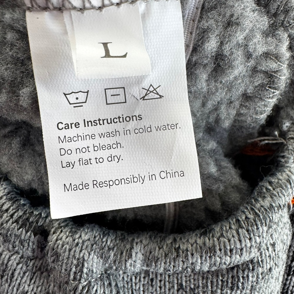 Dress Your Pet With Love Gray‎ Fleece Dog Sweater Vest Harness Zipper Large NEW - Picture 7 of 15